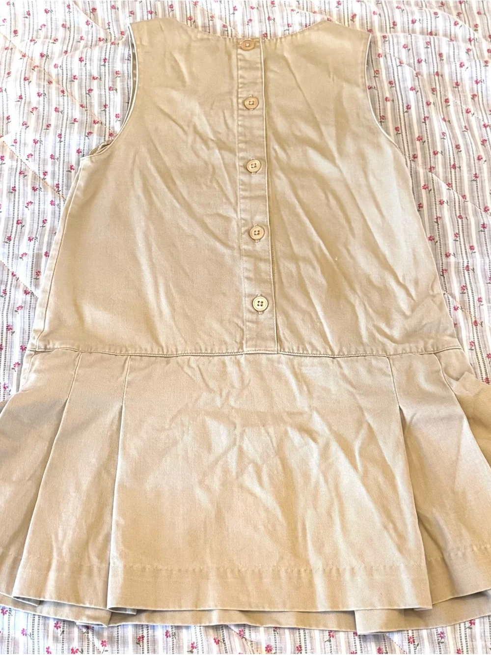 Gymboree Tan Khaki Girls Jumper with Colorful Logo Tag